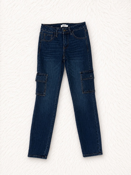 Rue21 Denim - RUE21 Women’s Jeans Size 2 Dark Wash Slim Straight Cargo Pocket Denim